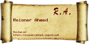 Reisner Ahmed névjegykártya